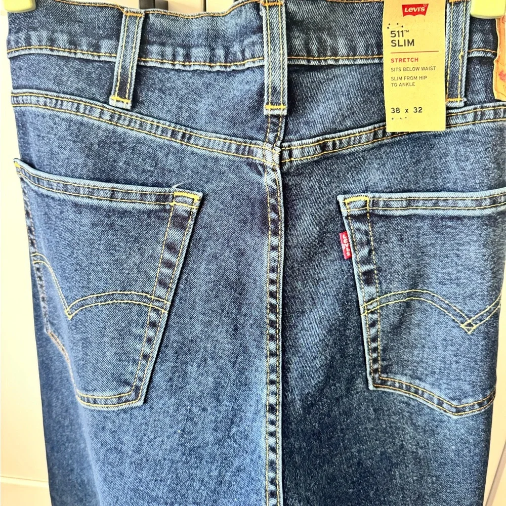 Levi's Men's Dark Blue Slim Straight Jeans
